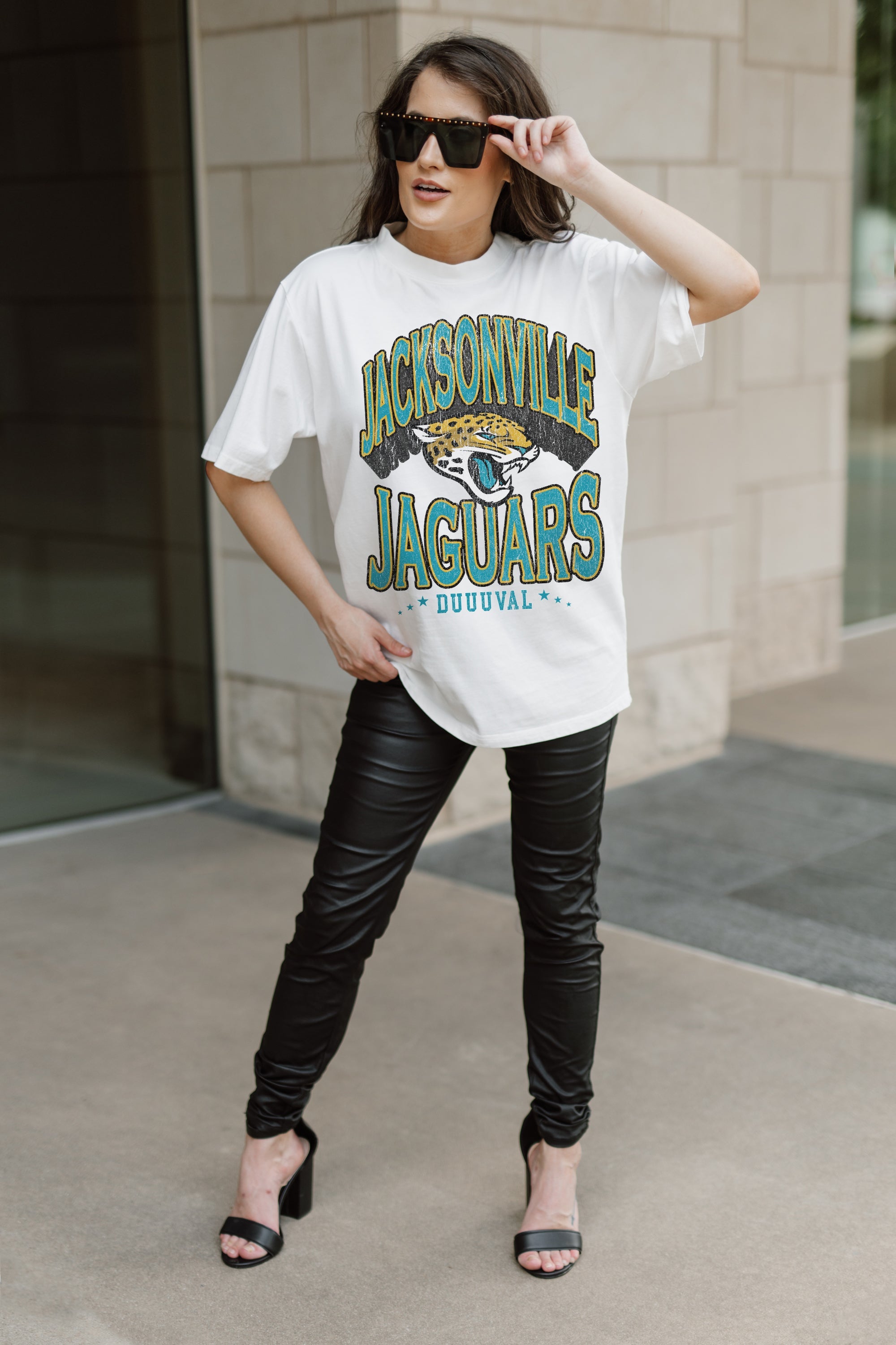 JACKSONVILLE JAGUARS SHAKEDOWN OVERSIZED CREWNECK TEE