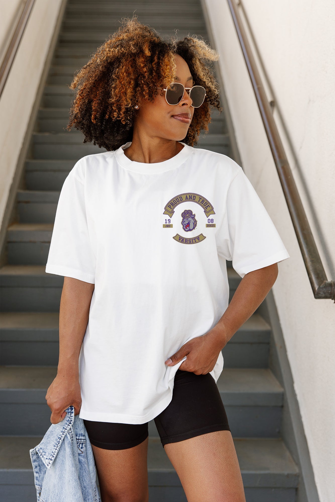 JAMES MADISON DUKES OUT OF BOUNDS OVERSIZED CREWNECK TEE