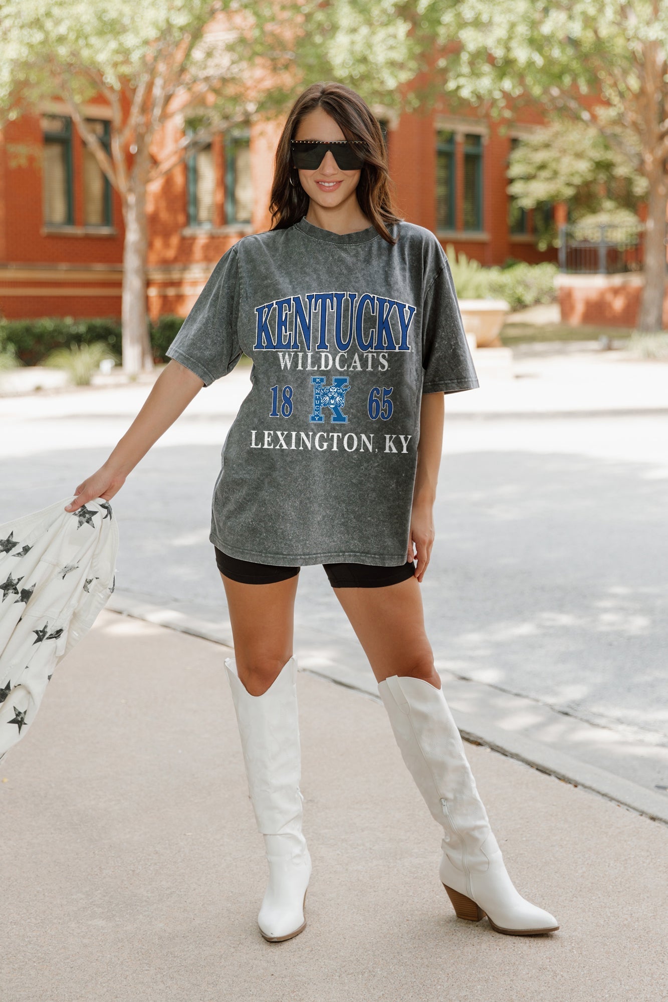 KENTUCKY WILDCATS THROWBACK OVERSIZED CREWNECK TEE