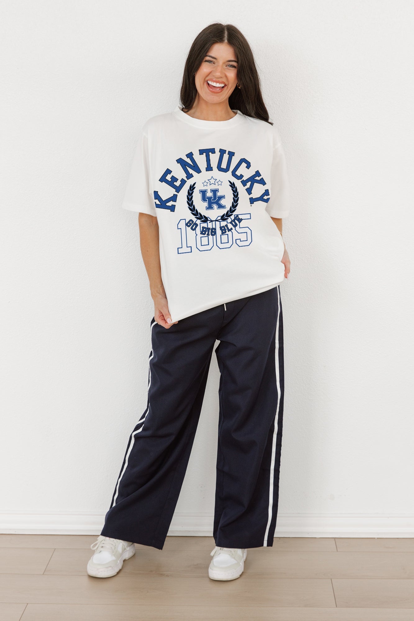 KENTUCKY WILDCATS GO FOR TWO OVERSIZED CREWNECK TEE BY MADI PREWETT TROUTT