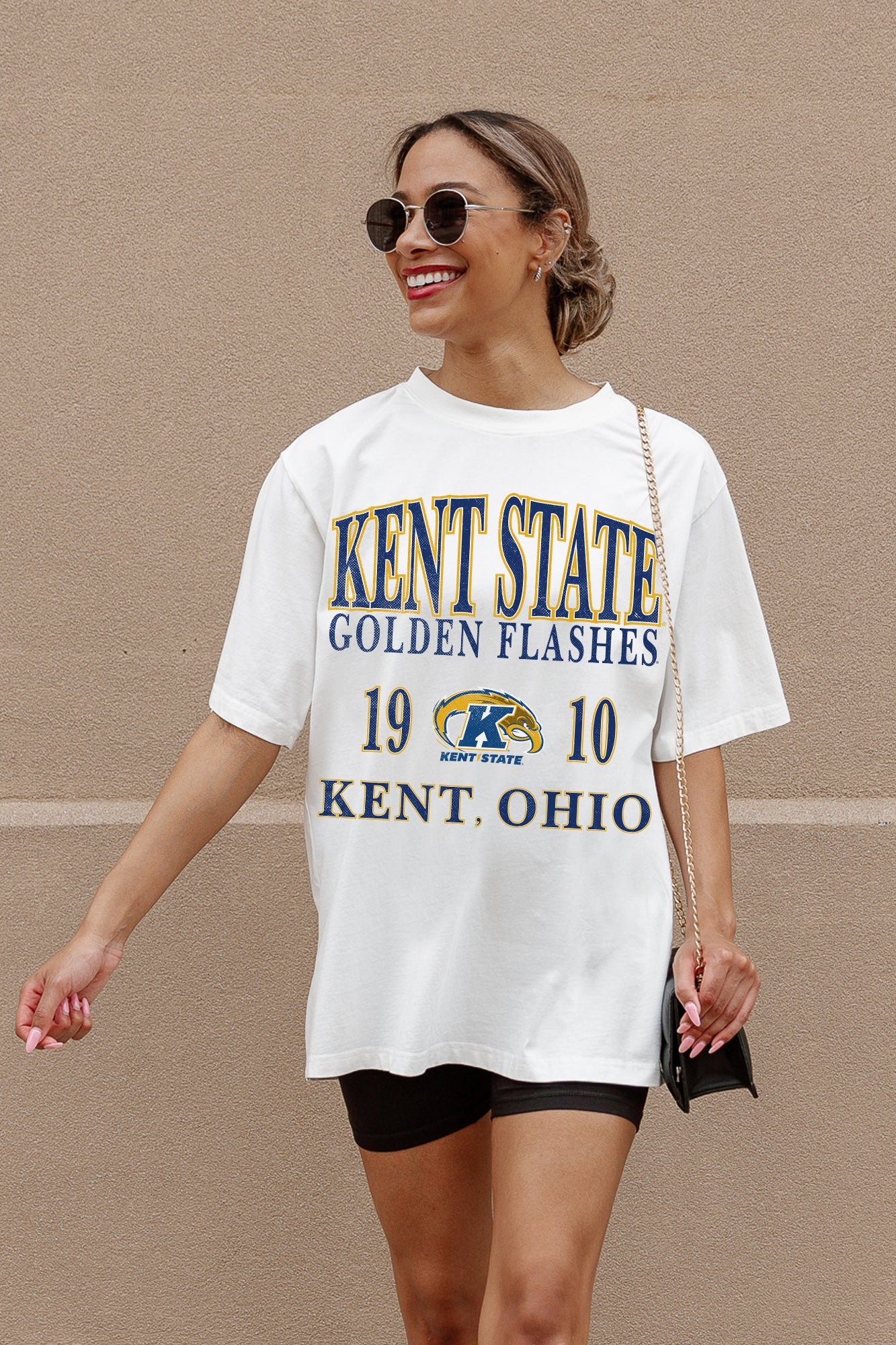 KENT STATE GOLDEN FLASHES UNITY OVERSIZED CREWNECK TEE