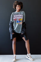 KANSAS JAYHAWKS KEEP THE LEAD OVERSIZED CREWNECK TEE