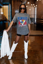 KANSAS JAYHAWKS PLAY IT FORWARD OVERSIZED CREWNECK TEE