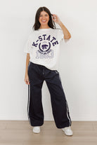 KANSAS STATE WILDCATS GO FOR TWO OVERSIZED CREWNECK TEE BY MADI PREWETT TROUTT