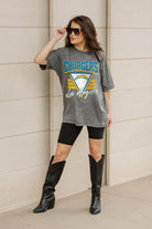 LOS ANGELES CHARGERS PLAY IT FORWARD OVERSIZED CREWNECK TEE