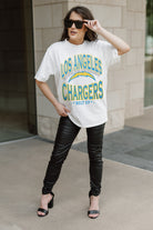 LOS ANGELES CHARGERS SHAKEDOWN OVERSIZED CREWNECK TEE