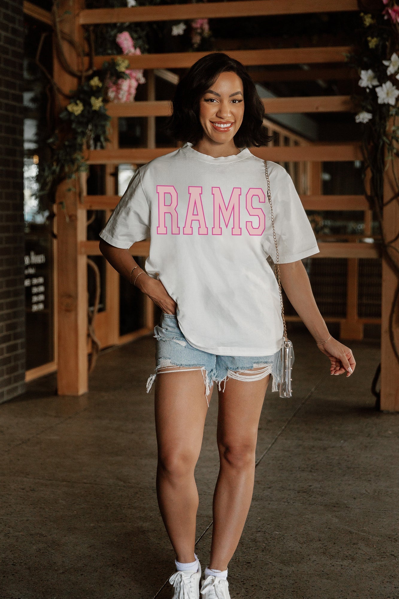 LOS ANGELES RAMS GAMEDAY ERA OVERSIZED CREWNECK TEE