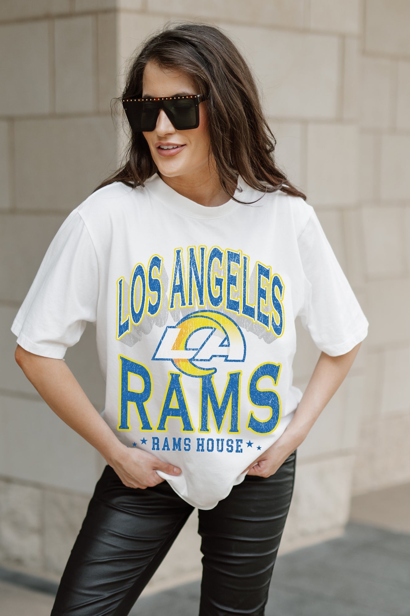 LOS ANGELES RAMS SHAKEDOWN OVERSIZED CREWNECK TEE