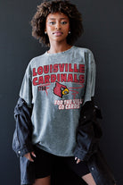 LOUISVILLE CARDINALS KEEP THE LEAD OVERSIZED CREWNECK TEE