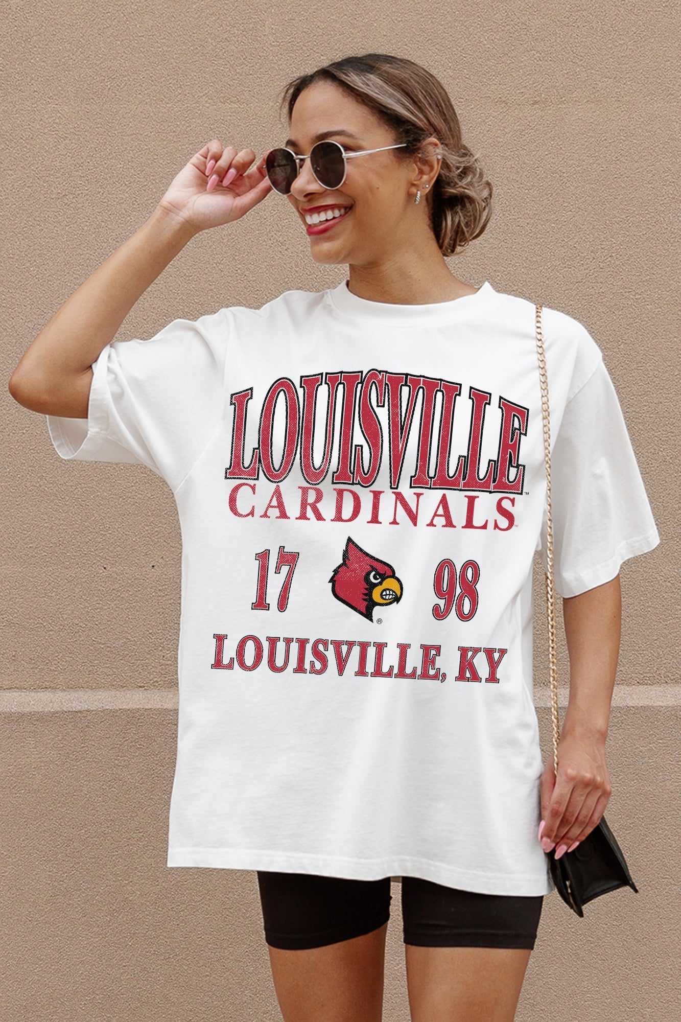 LOUISVILLE CARDINALS UNITY OVERSIZED CREWNECK TEE