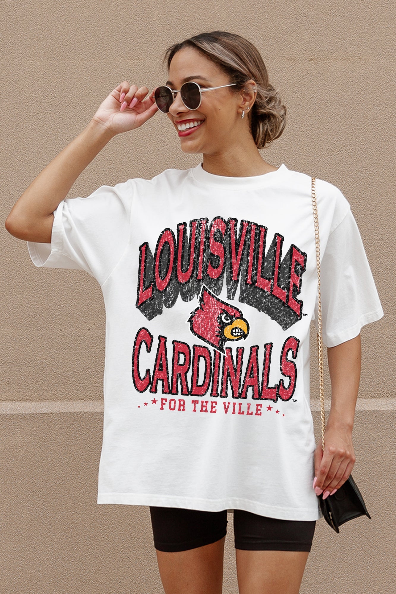 LOUISVILLE CARDINALS SHAKEDOWN OVERSIZED CREWNECK TEE