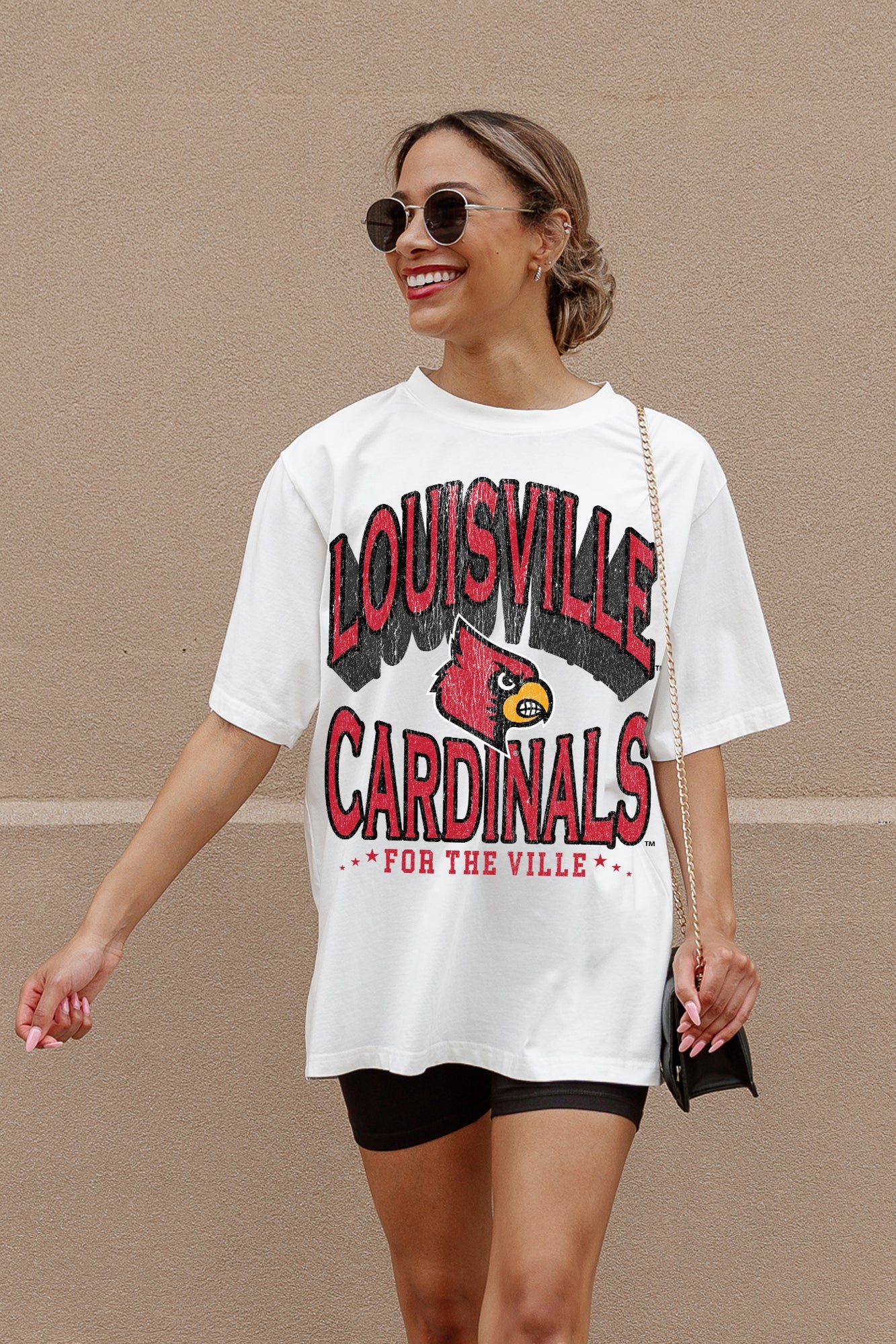 LOUISVILLE CARDINALS SHAKEDOWN OVERSIZED CREWNECK TEE