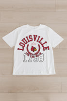 LOUISVILLE CARDINALS GO FOR TWO OVERSIZED CREWNECK TEE BY MADI PREWETT TROUTT