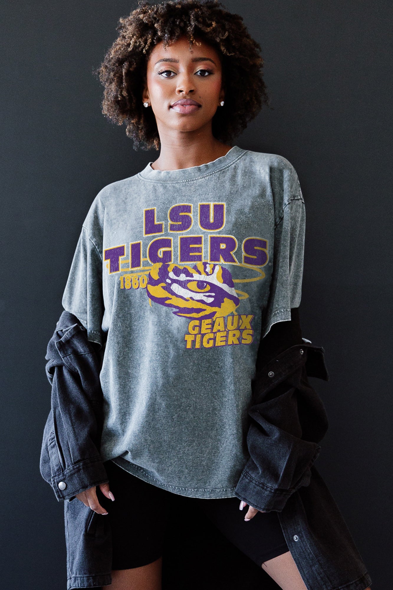 LSU TIGERS KEEP THE LEAD OVERSIZED CREWNECK TEE