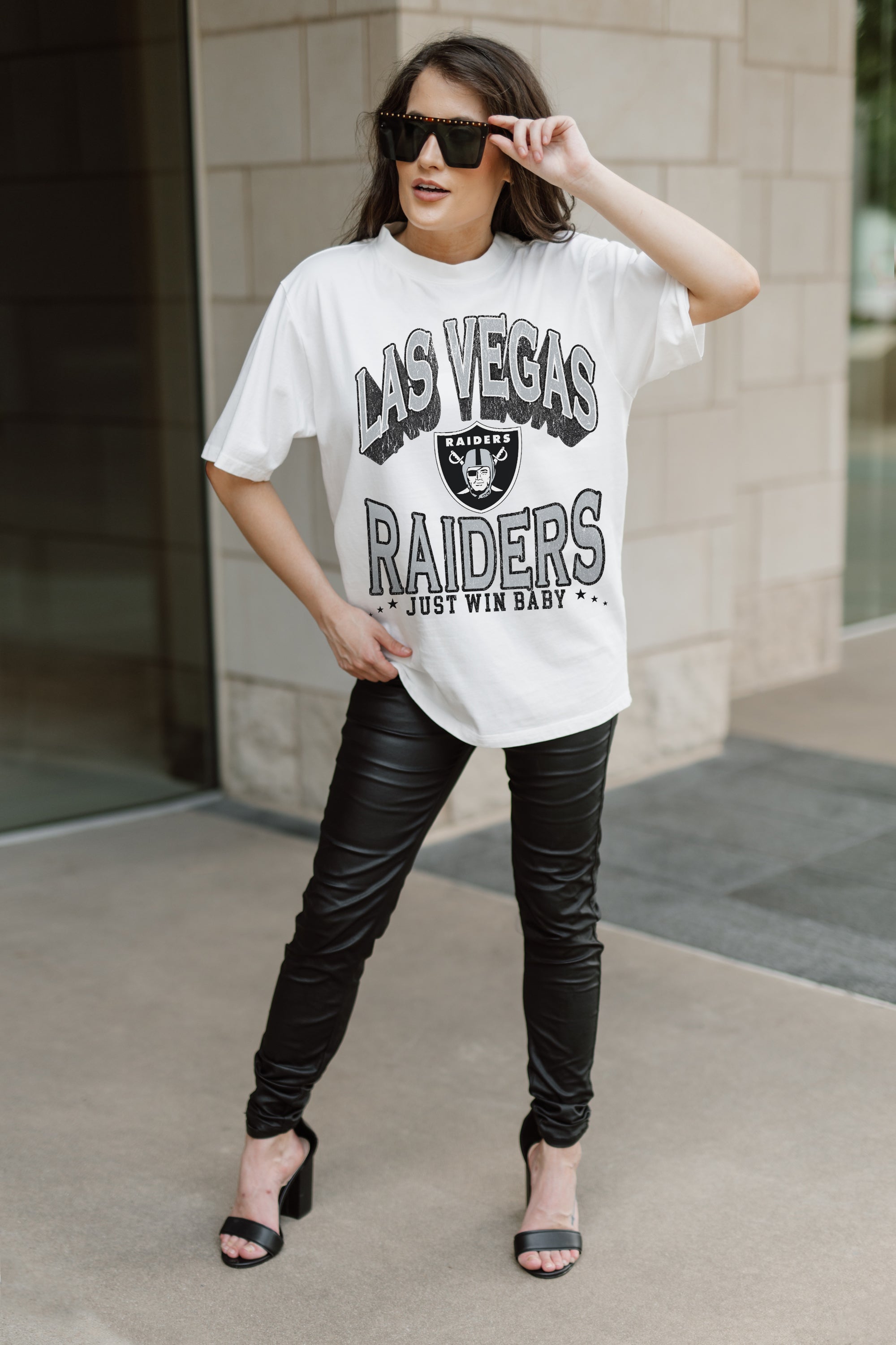 LAS VEGAS RAIDERS SHAKEDOWN OVERSIZED CREWNECK TEE