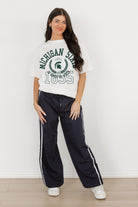 MICHIGAN STATE SPARTANS GO FOR TWO OVERSIZED CREWNECK TEE BY MADI PREWETT TROUTT