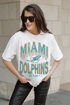 MIAMI DOLPHINS SHAKEDOWN OVERSIZED CREWNECK TEE