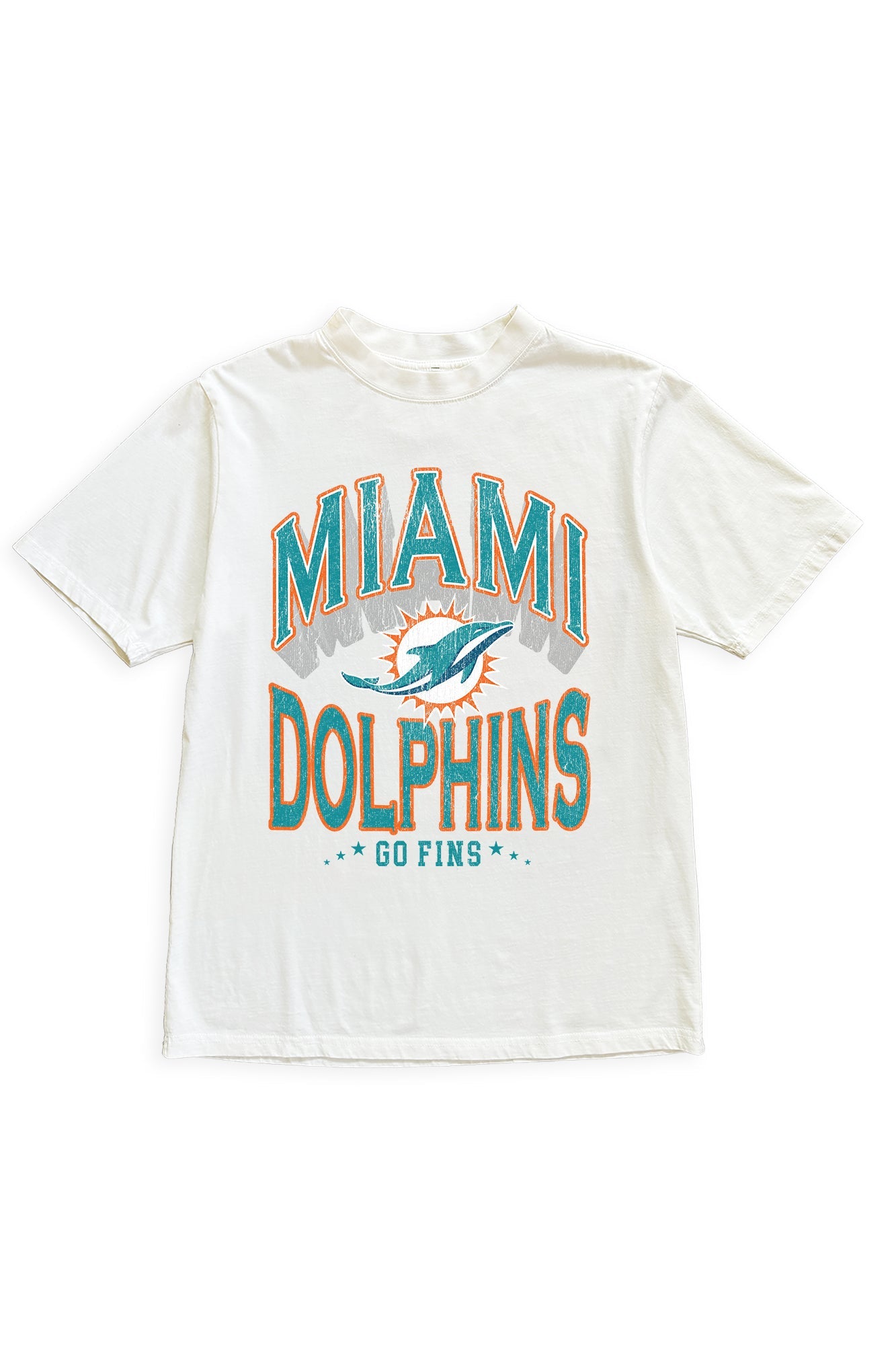 MIAMI DOLPHINS SHAKEDOWN OVERSIZED CREWNECK TEE