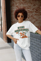 MIAMI HURRICANES IN THE LEAD OVERSIZED CREWNECK TEE