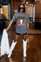 MIAMI HURRICANES PLAY IT FORWARD OVERSIZED CREWNECK TEE