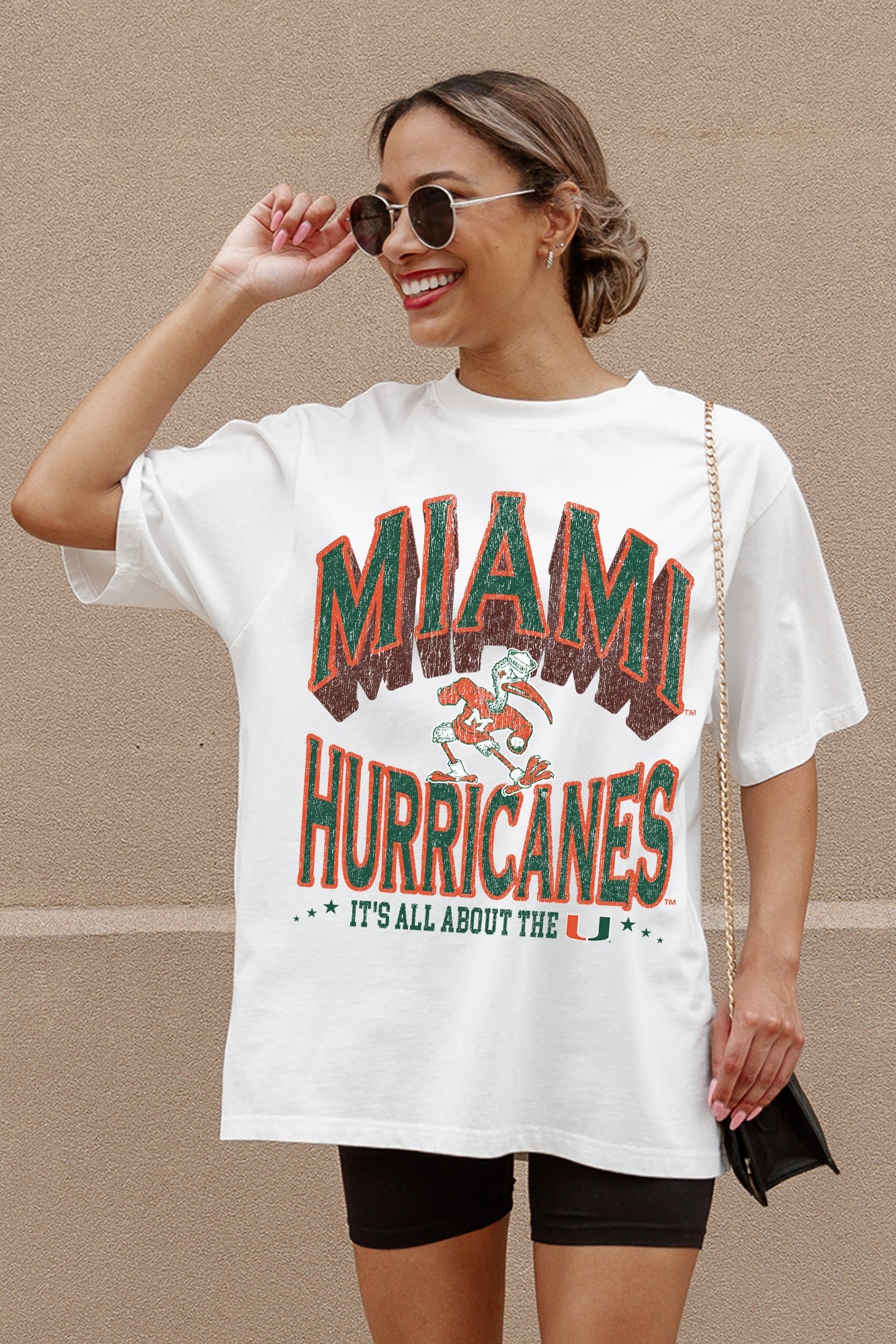 MIAMI HURRICANES SHAKEDOWN OVERSIZED CREWNECK TEE