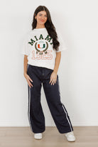 MIAMI HURRICANES GO FOR TWO OVERSIZED CREWNECK TEE BY MADI PREWETT TROUTT