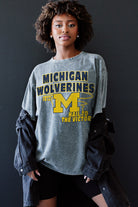 MICHIGAN WOLVERINES KEEP THE LEAD OVERSIZED CREWNECK TEE