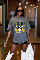 MICHIGAN WOLVERINES PLAY IT FORWARD OVERSIZED CREWNECK TEE