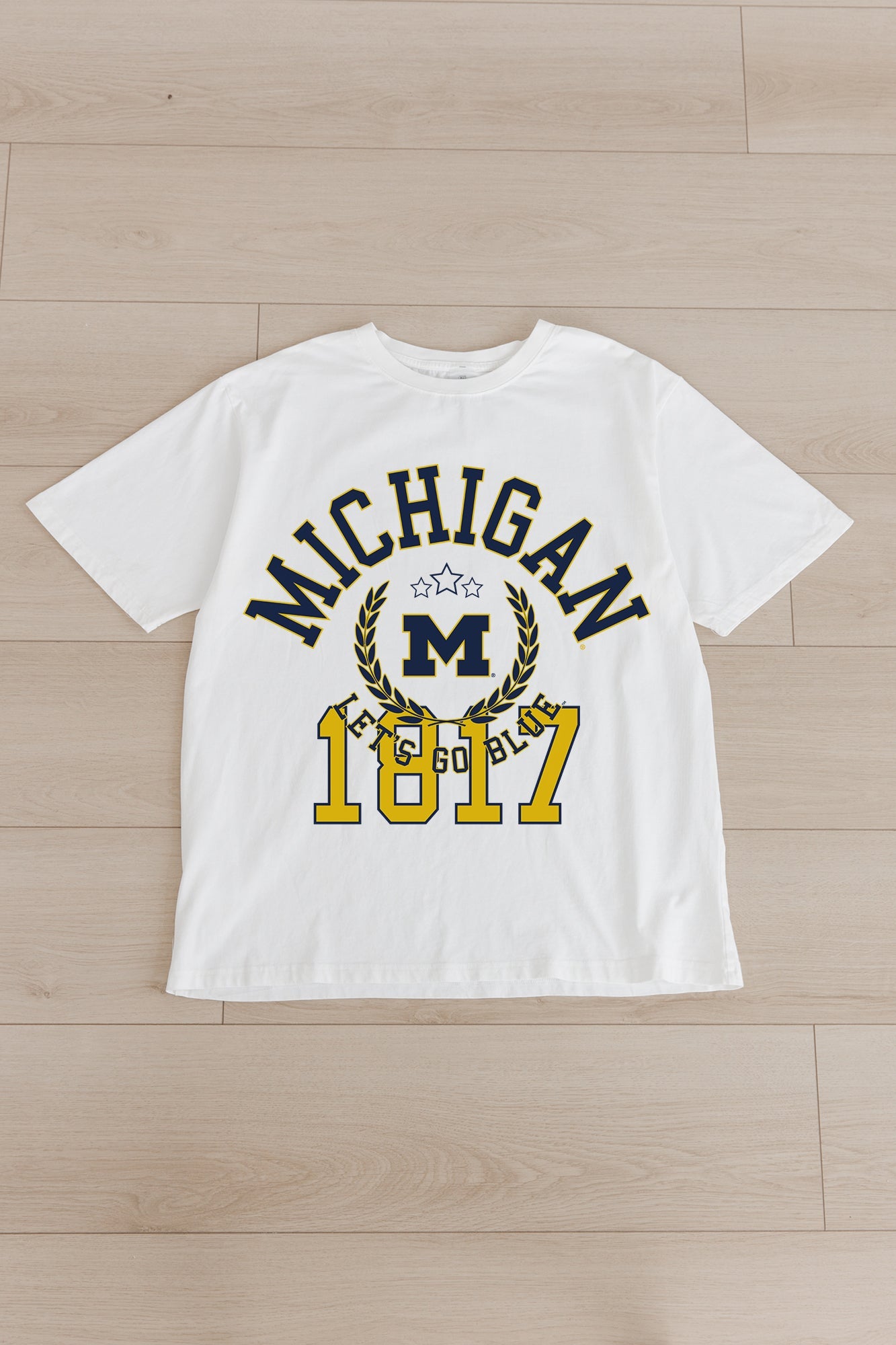 MICHIGAN WOLVERINES GO FOR TWO OVERSIZED CREWNECK TEE BY MADI PREWETT TROUTT