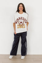 MINNESOTA GOLDEN GOPHERS GO FOR TWO OVERSIZED CREWNECK TEE BY MADI PREWETT TROUTT