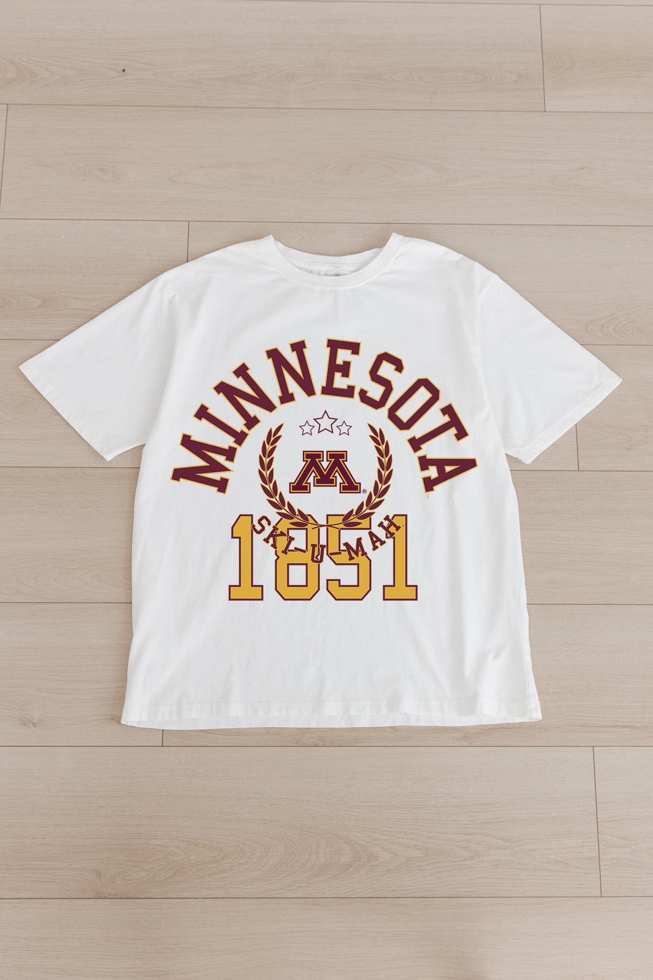 MINNESOTA GOLDEN GOPHERS GO FOR TWO OVERSIZED CREWNECK TEE BY MADI PREWETT TROUTT