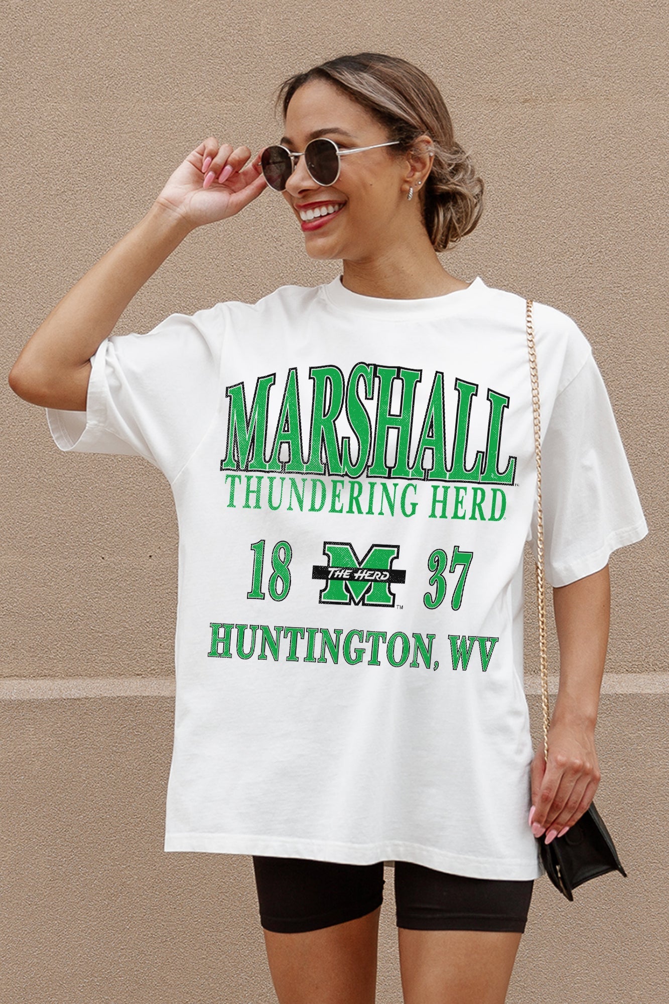 MARSHALL THUNDERING HERD UNITY OVERSIZED CREWNECK TEE