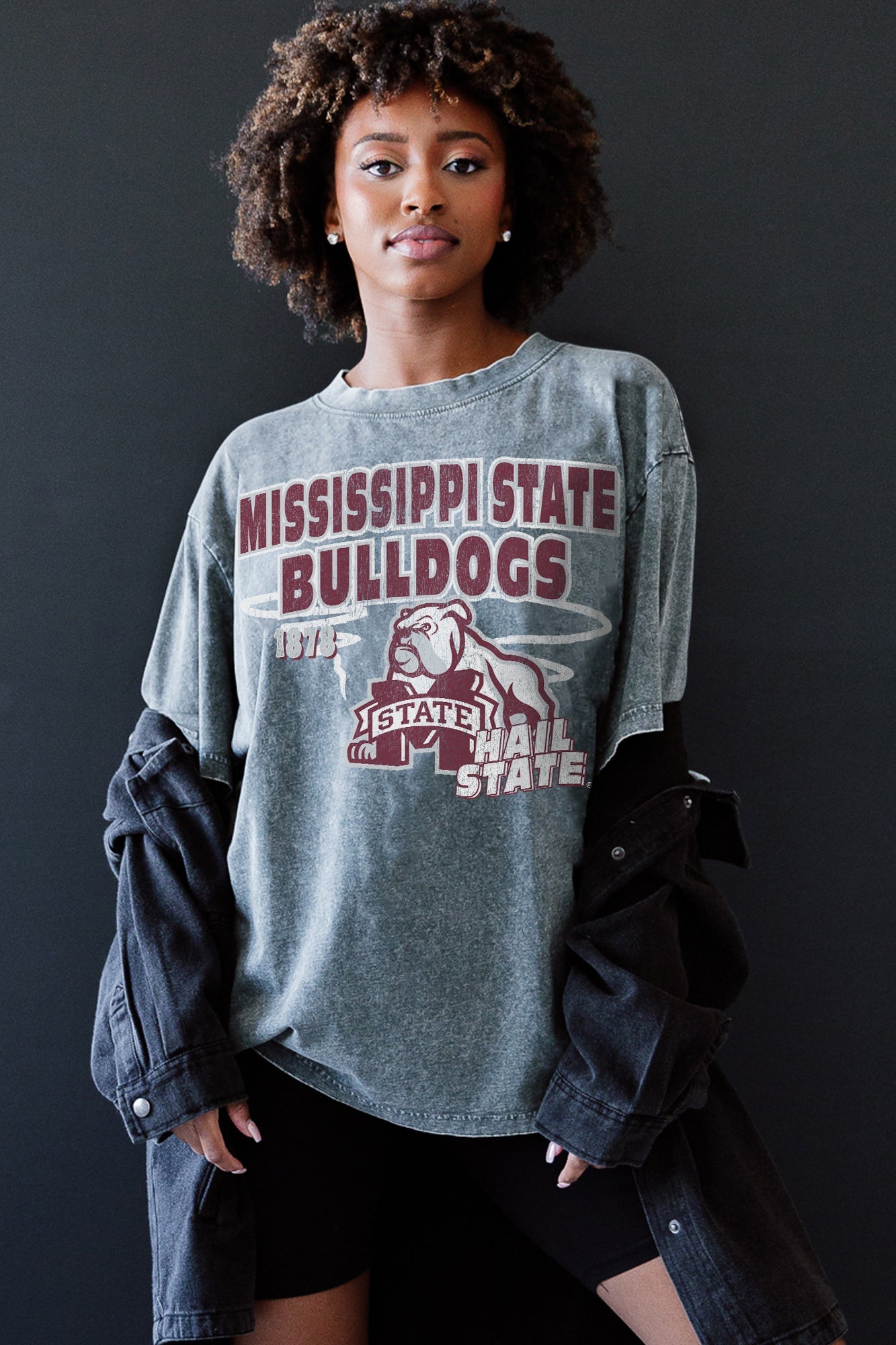 MISSISSIPPI STATE BULLDOGS KEEP THE LEAD OVERSIZED CREWNECK TEE