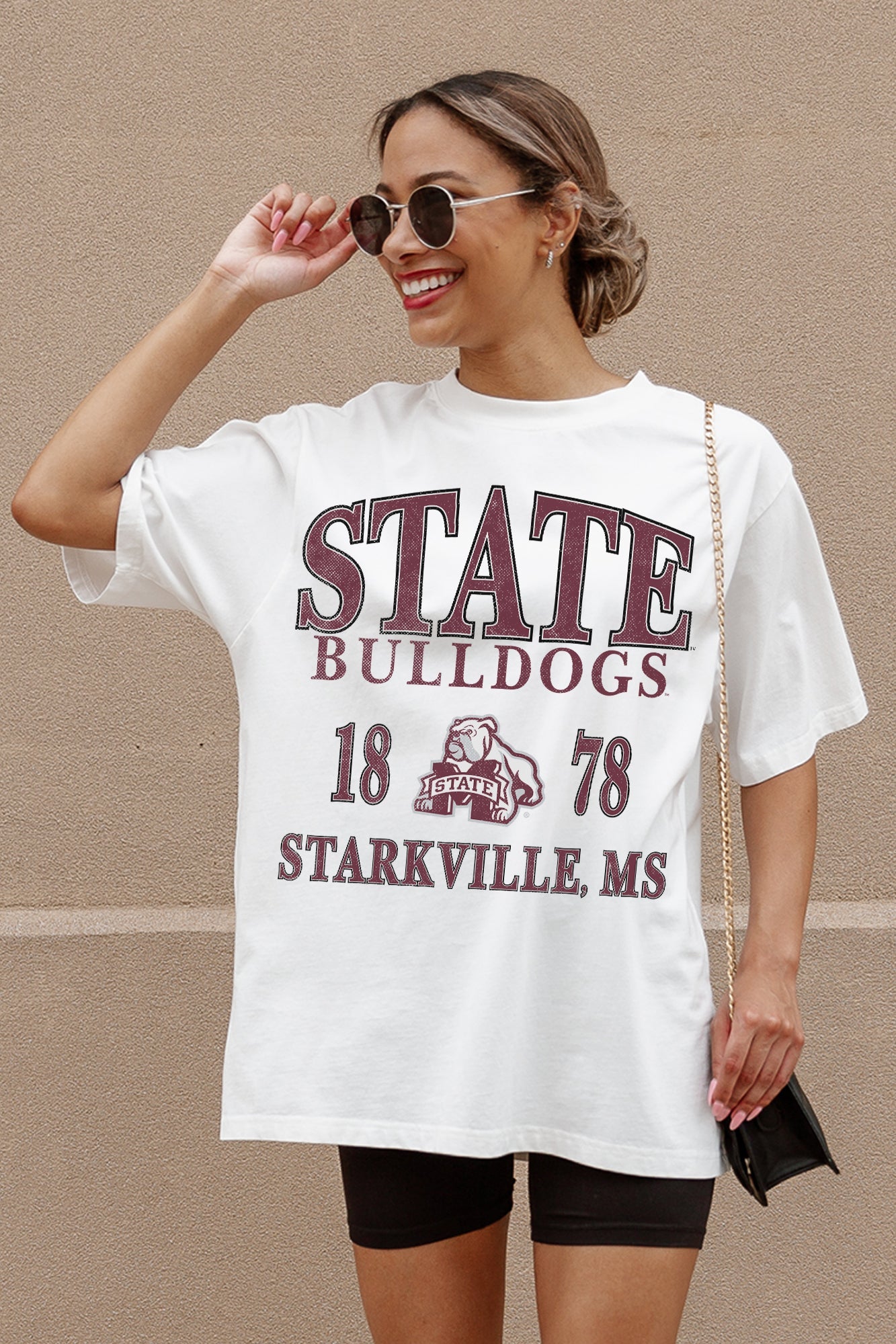 MISSISSIPPI STATE BULLDOGS UNITY OVERSIZED CREWNECK TEE