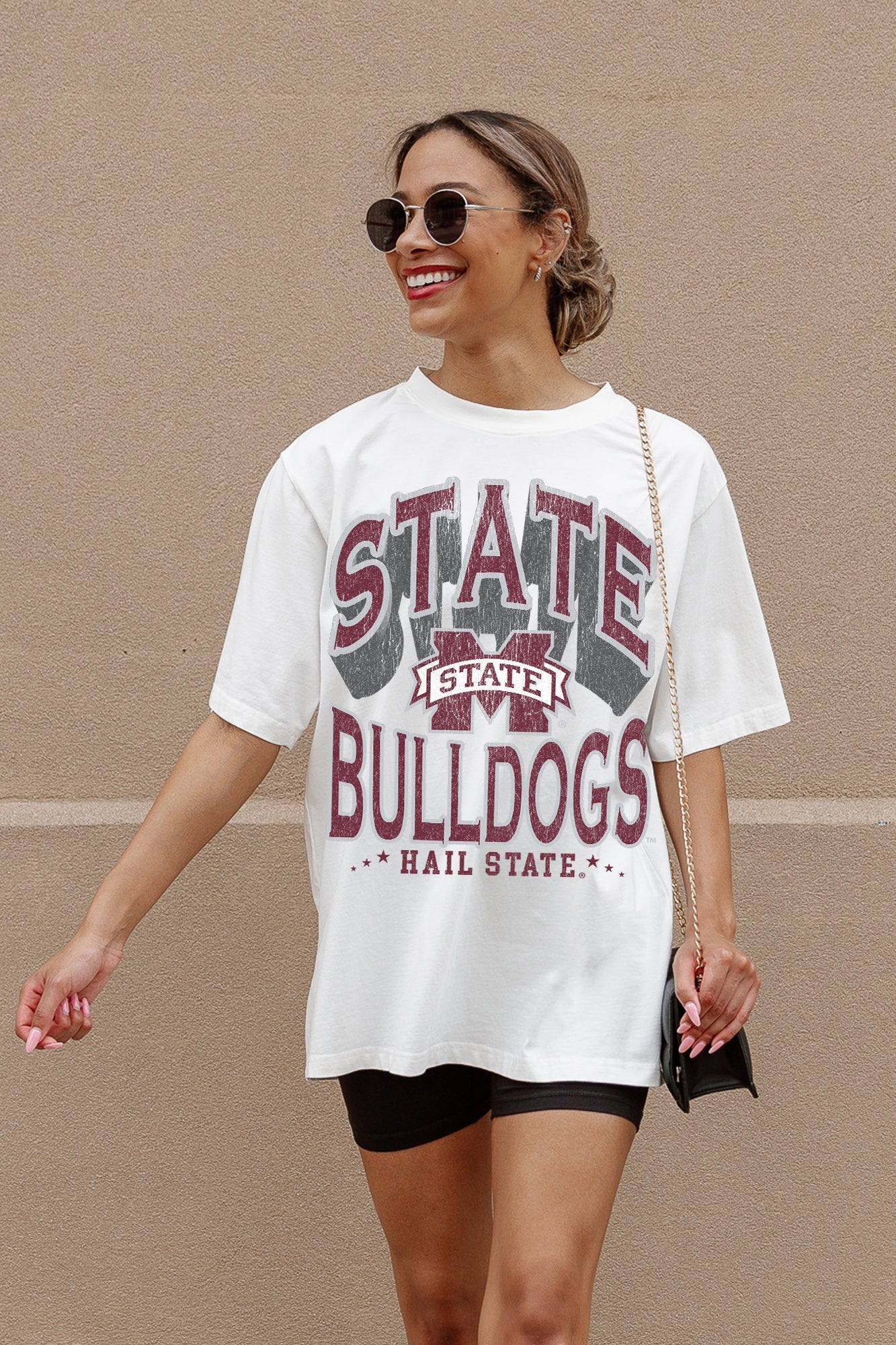 MISSISSIPPI STATE BULLDOGS SHAKEDOWN OVERSIZED CREWNECK TEE