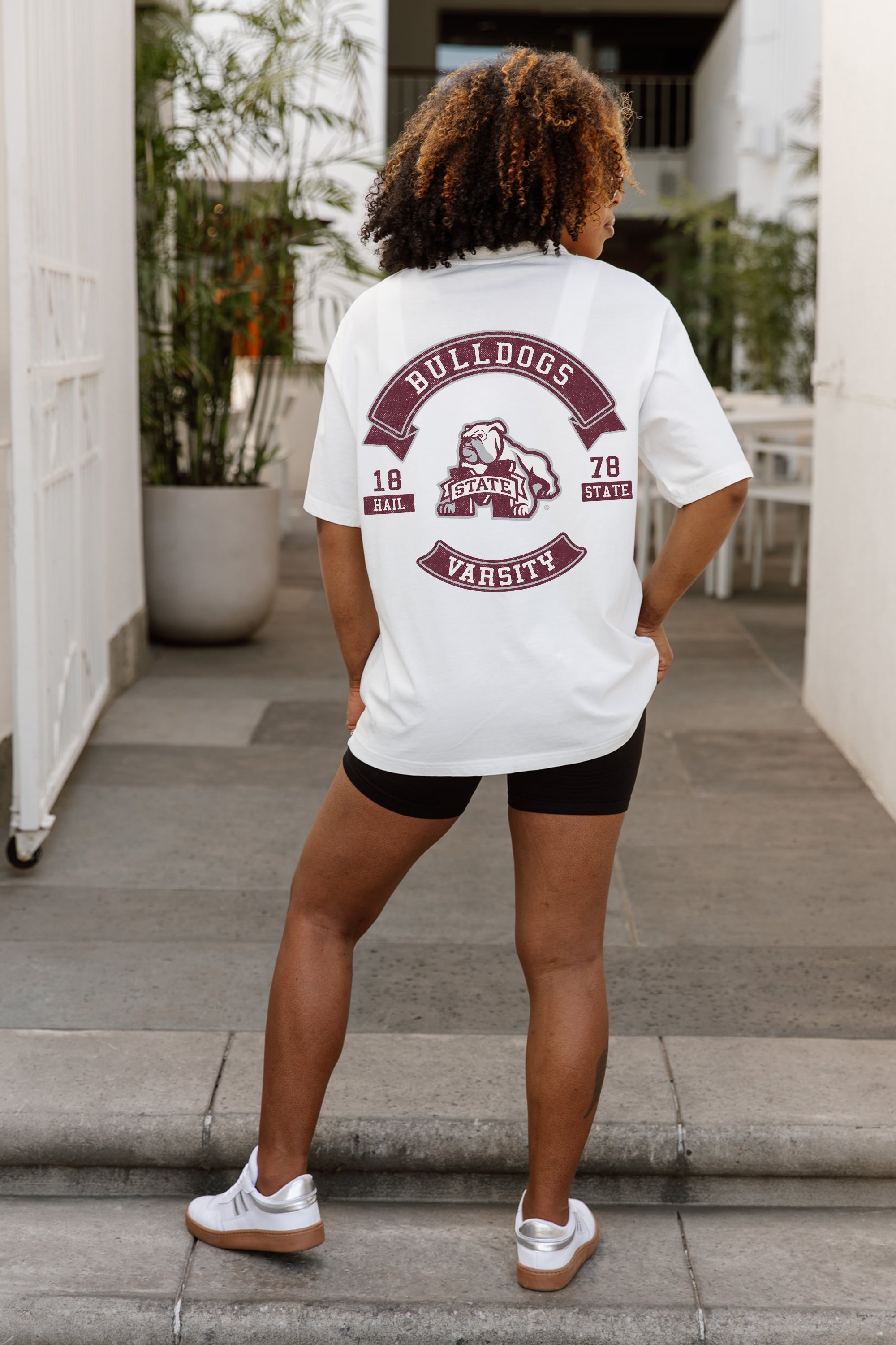 MISSISSIPPI STATE BULLDOGS OUT OF BOUNDS OVERSIZED CREWNECK TEE