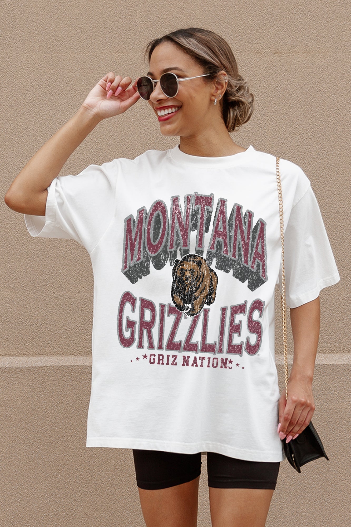 MONTANA GRIZZLIES SHAKEDOWN OVERSIZED CREWNECK TEE