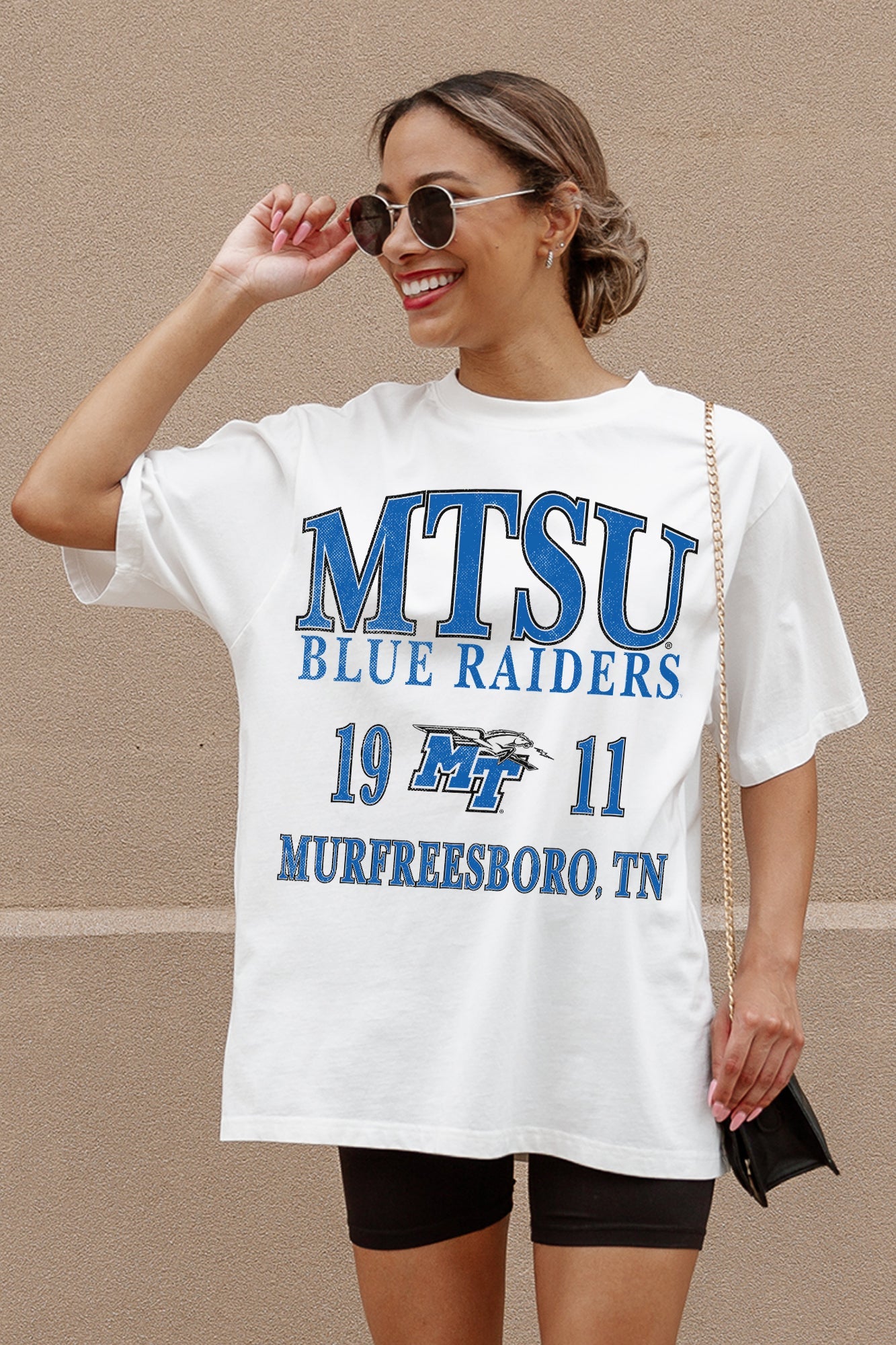 MIDDLE TENNESSEE STATE BLUE RAIDERS UNITY OVERSIZED CREWNECK TEE