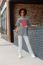 NEBRASKA CORNHUSKERS KEEP THE LEAD OVERSIZED CREWNECK TEE