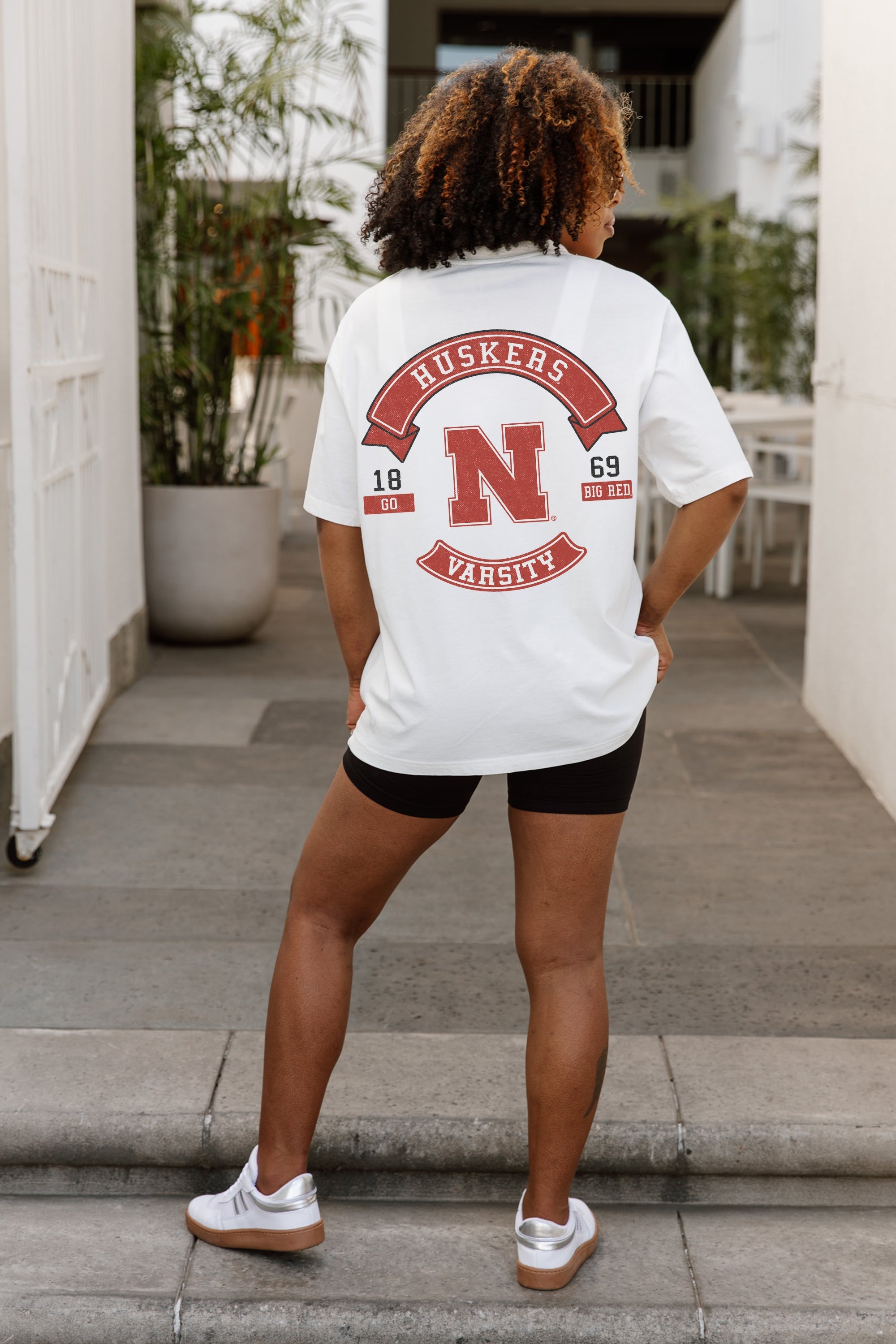 NEBRASKA CORNHUSKERS OUT OF BOUNDS OVERSIZED CREWNECK TEE