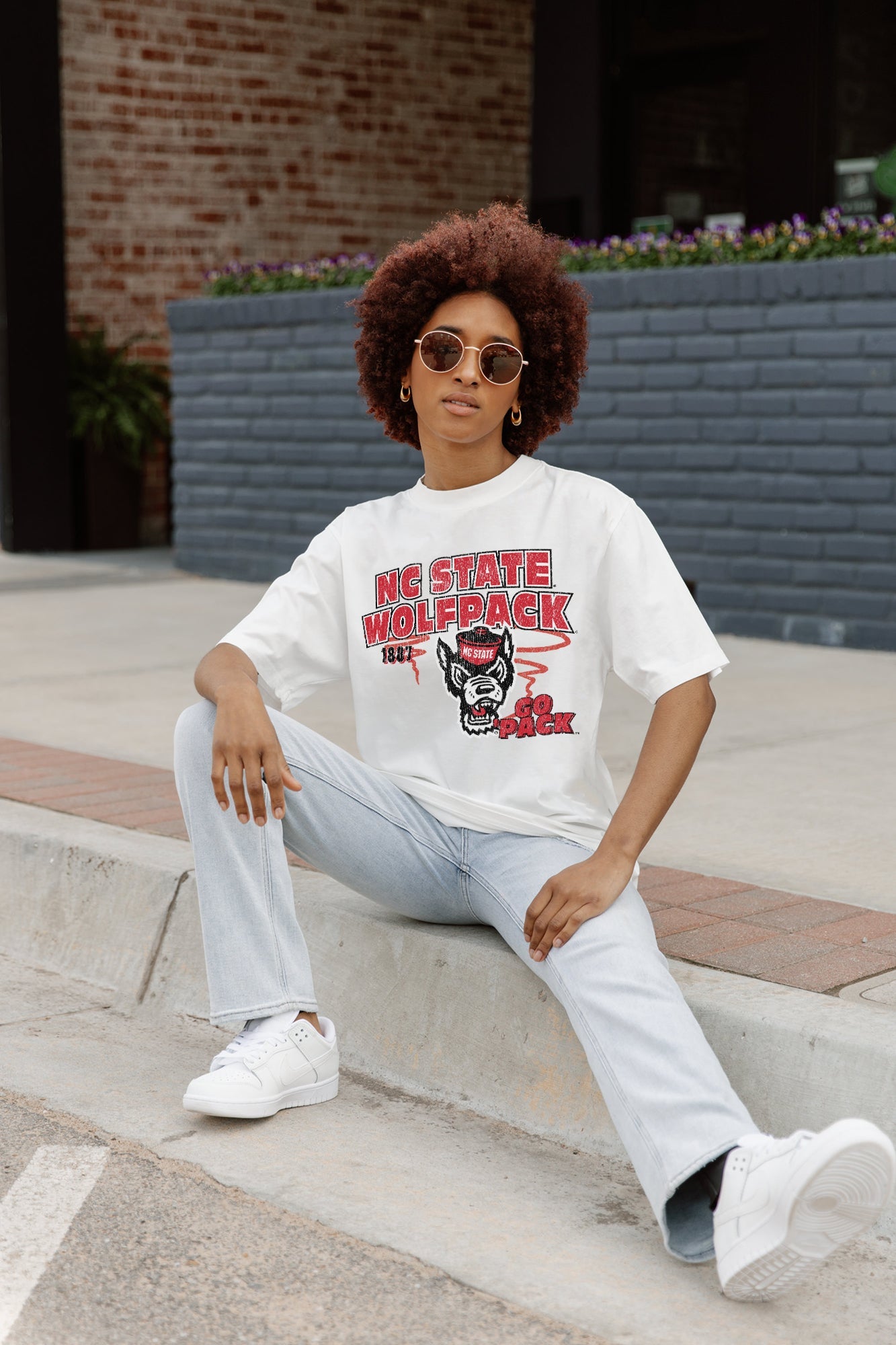 NORTH CAROLINA STATE WOLFPACK IN THE LEAD OVERSIZED CREWNECK TEE