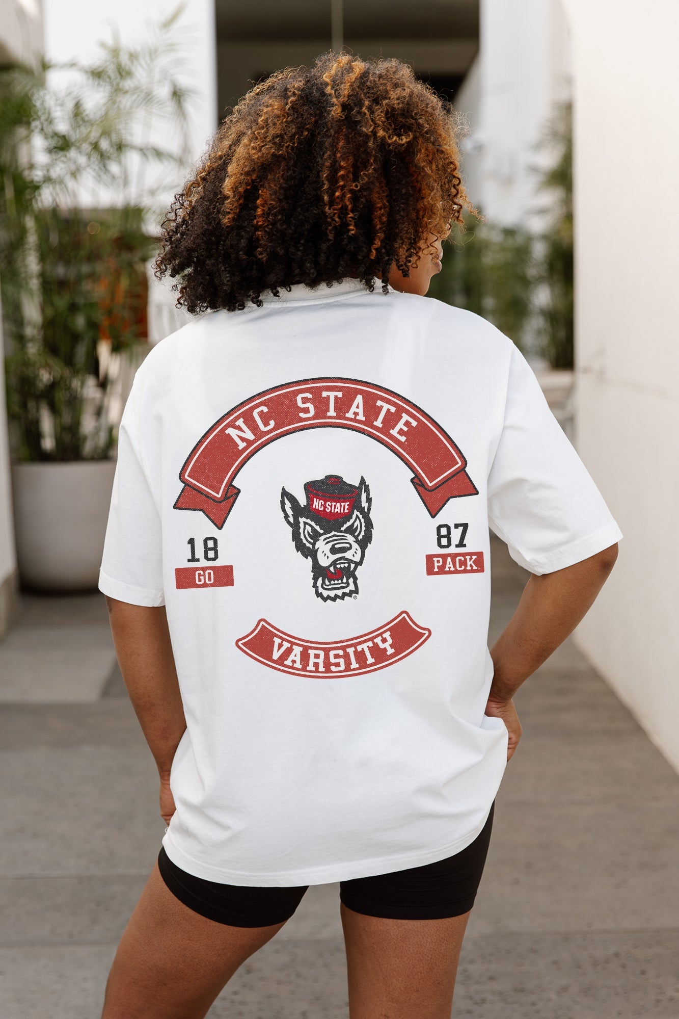 NORTH CAROLINA STATE WOLFPACK OUT OF BOUNDS OVERSIZED CREWNECK TEE