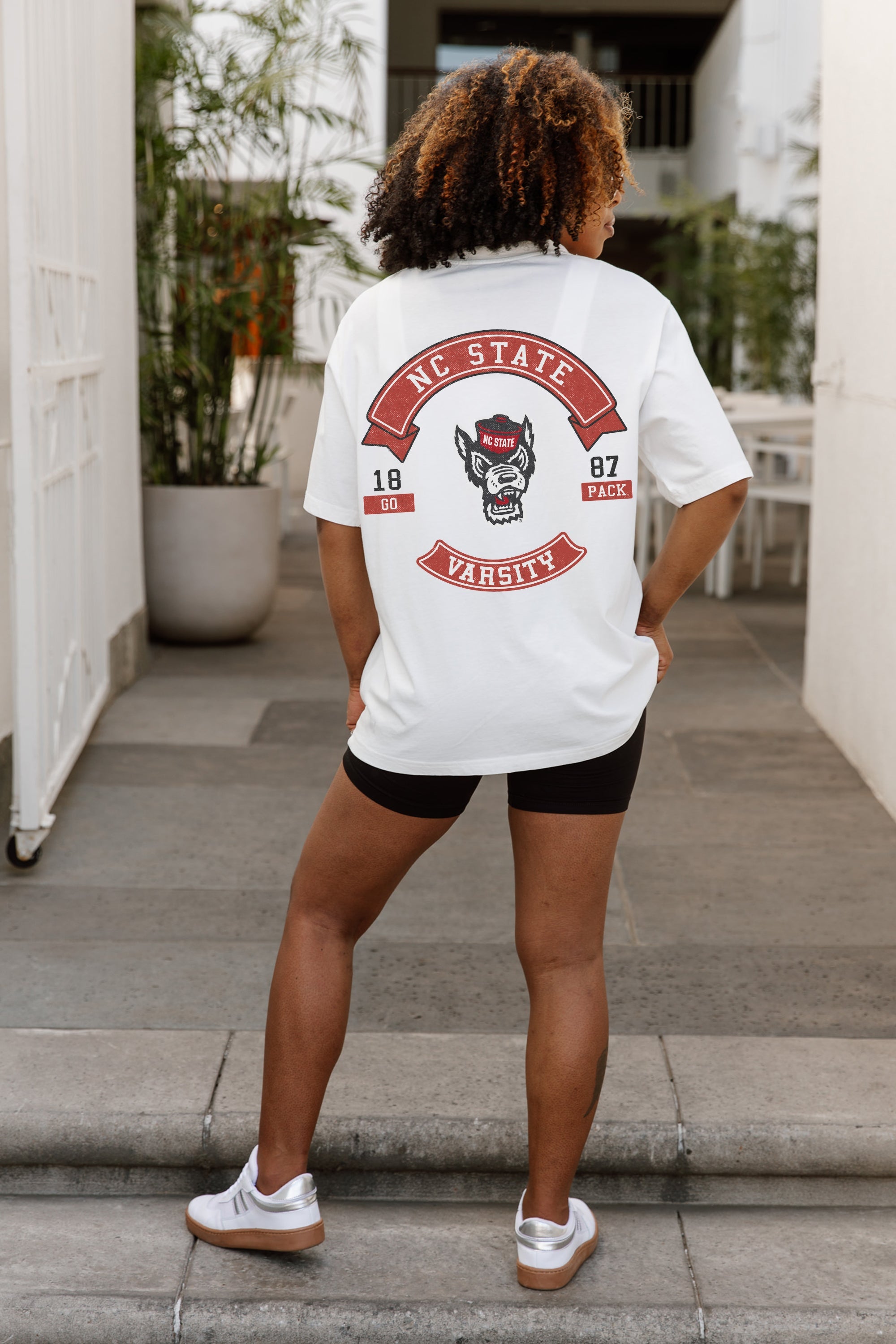 NORTH CAROLINA STATE WOLFPACK OUT OF BOUNDS OVERSIZED CREWNECK TEE