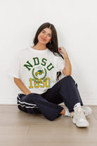 NORTH DAKOTA STATE BISON GO FOR TWO OVERSIZED CREWNECK TEE BY MADI PREWETT TROUTT