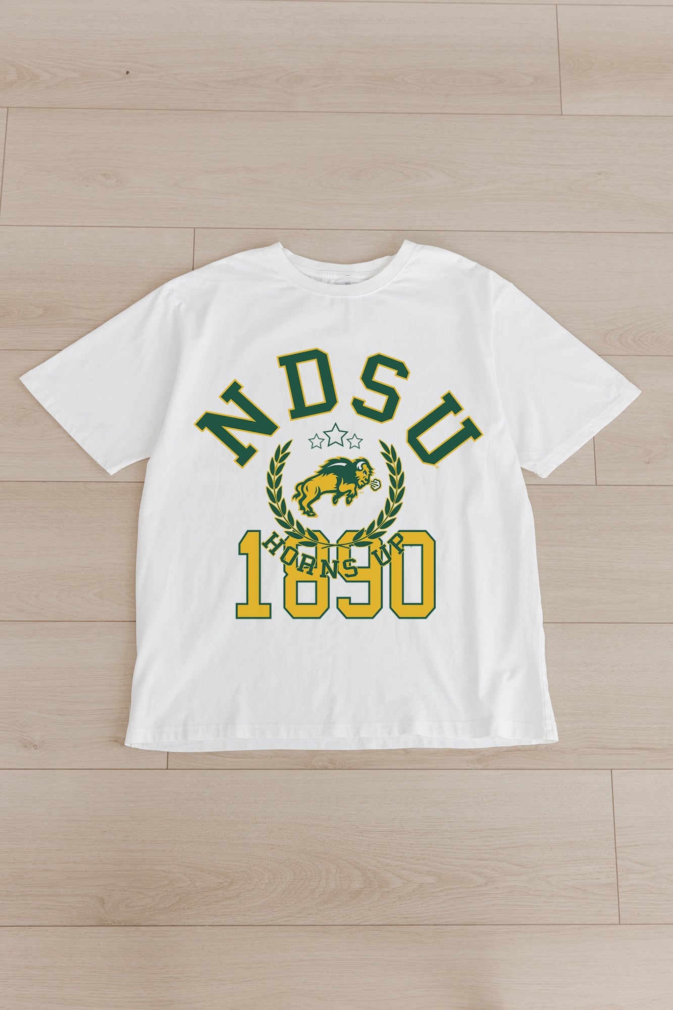 NORTH DAKOTA STATE BISON GO FOR TWO OVERSIZED CREWNECK TEE BY MADI PREWETT TROUTT