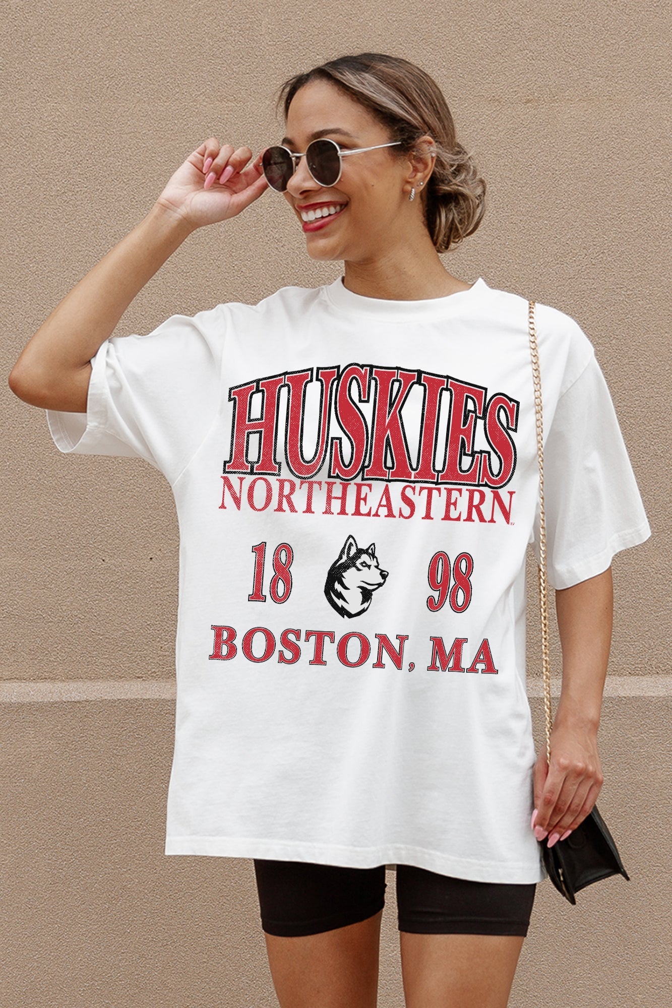 NORTHEASTERN HUSKIES UNITY OVERSIZED CREWNECK TEE