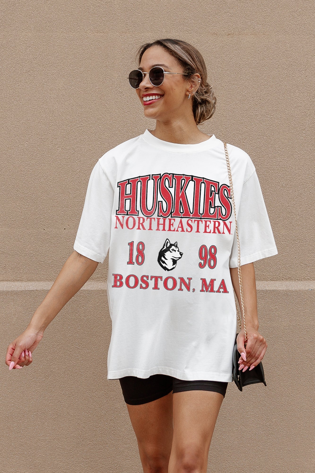 NORTHEASTERN HUSKIES UNITY OVERSIZED CREWNECK TEE