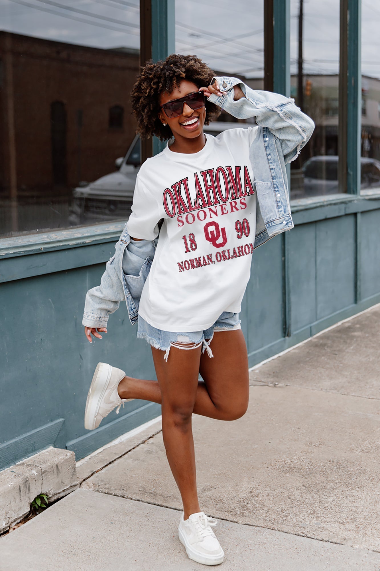 OKLAHOMA SOONERS UNITY OVERSIZED CREWNECK TEE