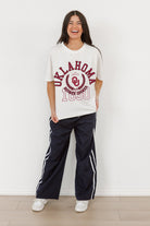 OKLAHOMA SOONERS GO FOR TWO OVERSIZED CREWNECK TEE BY MADI PREWETT TROUTT