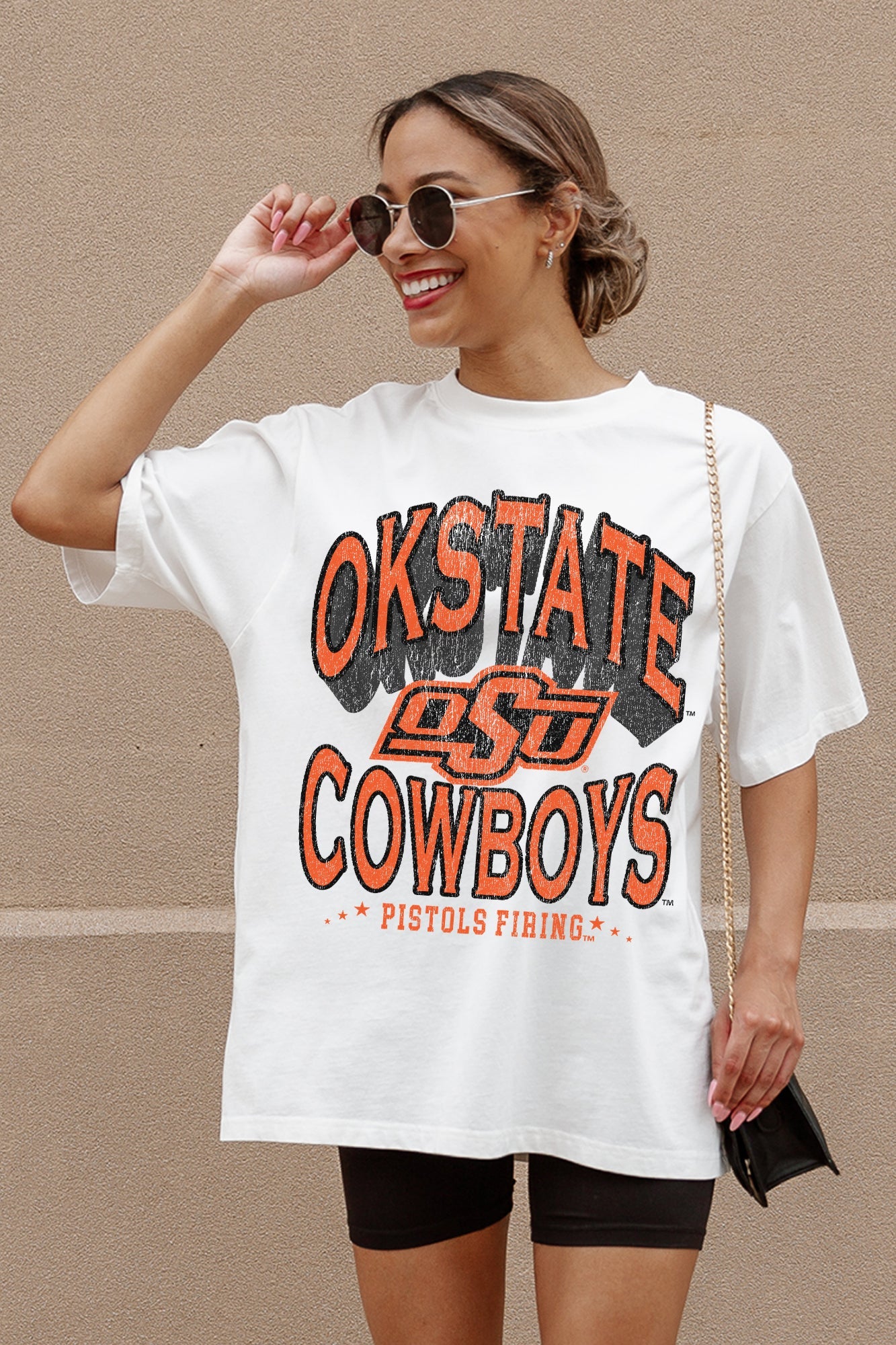 OKLAHOMA STATE COWBOYS SHAKEDOWN OVERSIZED CREWNECK TEE